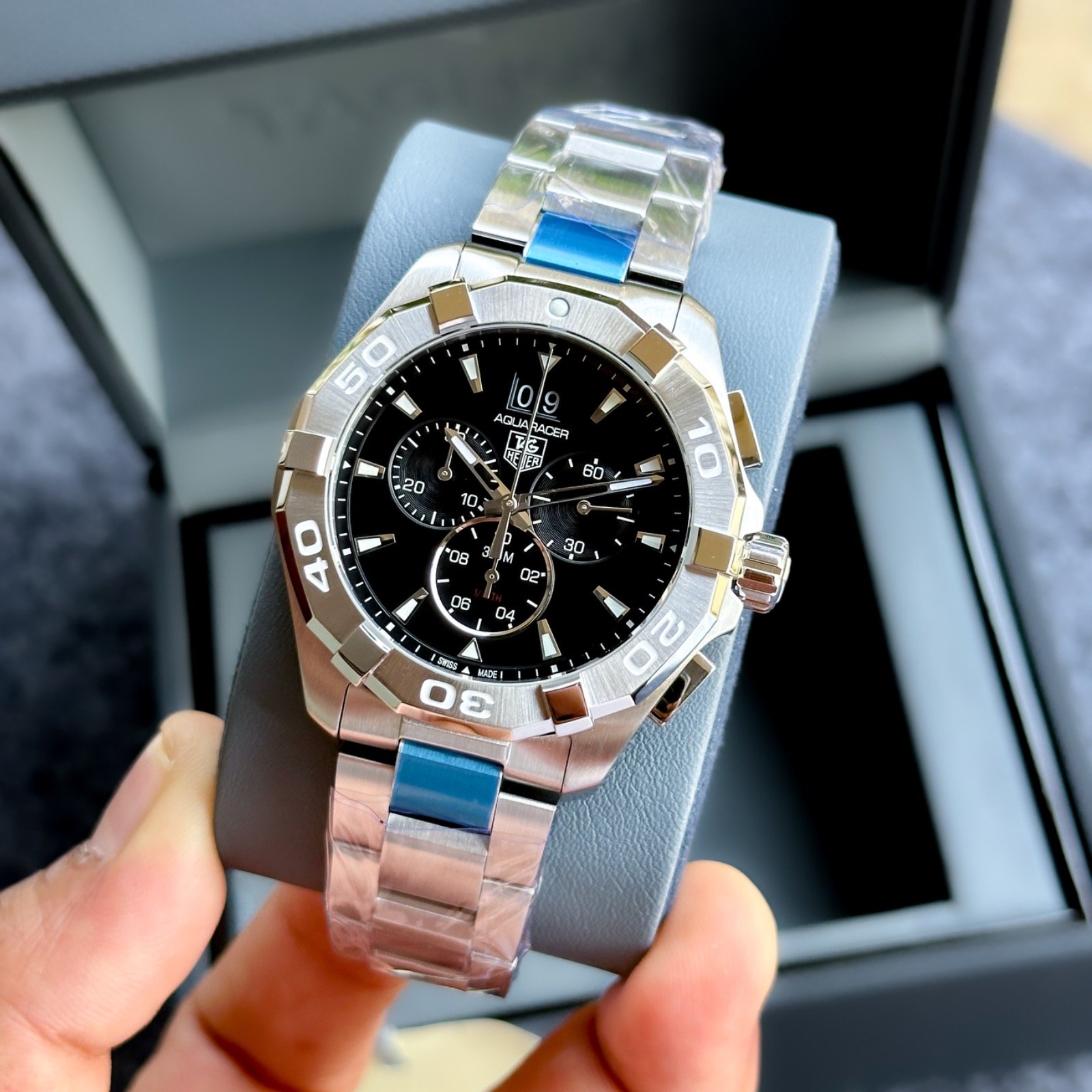 TAG Heuer Aquaracer CAY111 Chrono Black Dial Quartz – The Watch Emporium